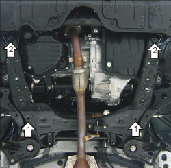 Усиленная защита Motodor картера двигателя, кпп. 2 мм, сталь. для Toyota Camry 2006-2011 арт.02529