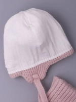Шапка со снудом для девочки демисезонная