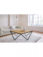 Стол кофейный Детлиф 100х100х45см деревянный