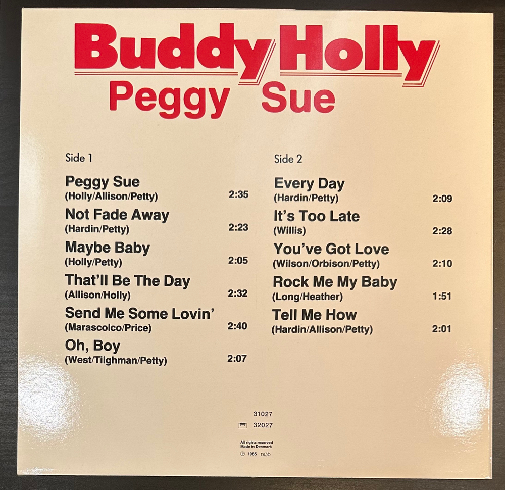 Buddy Holly - Peggy Sue (Дания 1985г.)