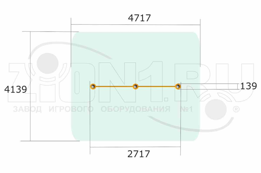 Турник разноуровневый детский ВА-1400-1600