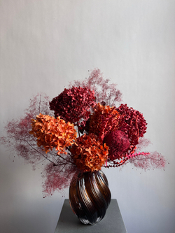 Композиция в кашпо Леукадендрон