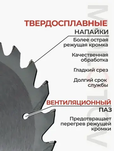Диск пильный по дереву с напайками 165-24Т-20