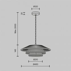 Подвесной светильник Maytoni Costa MOD394PL-01BS
