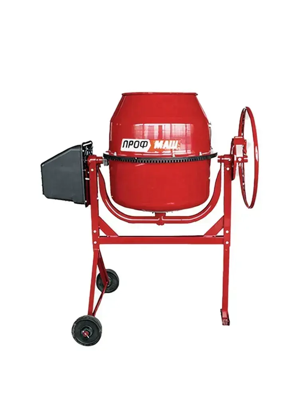 Бетономешалка строительная, бетоносмеситель ПРОФМАШ Б-220 1000 Вт, 220 л чугунный венец