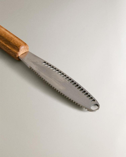 ZARA HOME НОЖ ДЛЯ МАСЛА С ДЕРЕВЯННОЙ РУЧКОЙ, КОРИЧНЕВЫЙ