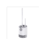 Ершик для унитаза силиконовый (плоский) + щеточка, напольный / настенное крепление, LAIMA, 700561