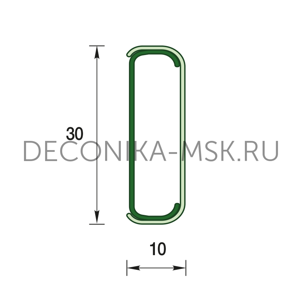 Кабель-канал Деконика 001-Г Белый глянцевый 30x10х2200 мм. DECONIKA