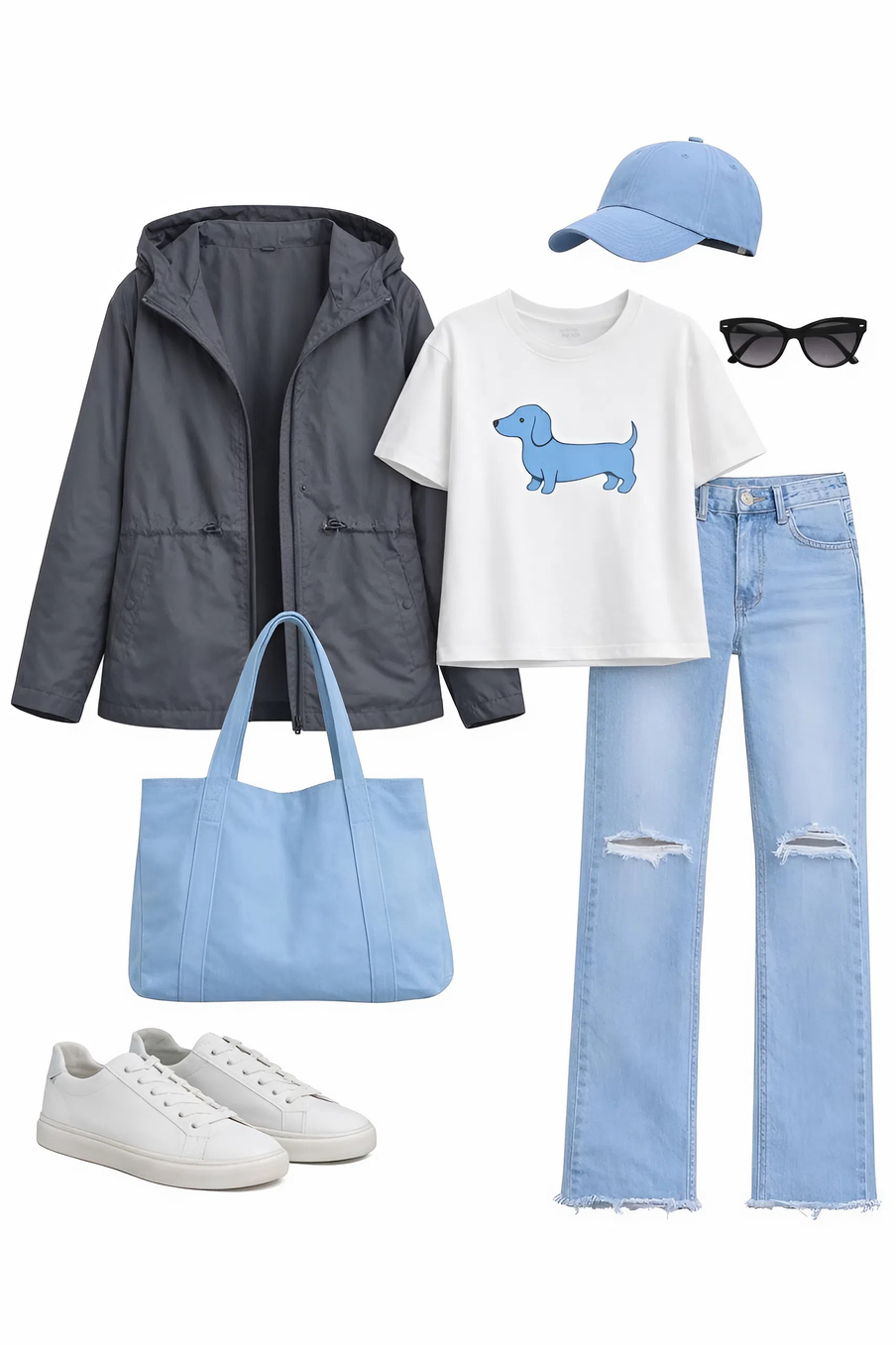 Плащ-ветровка женская "HN-12" темно-серый