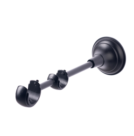 Кронштейн открытый Элегия двухрядный d25 мм, цвет черный матовый