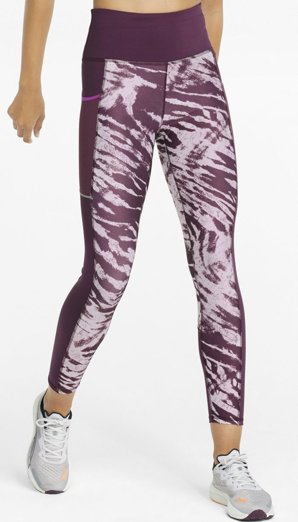 Леггинсы Puma 5K Graphic High Waist 7/8 Leggins - puma black/stardust print