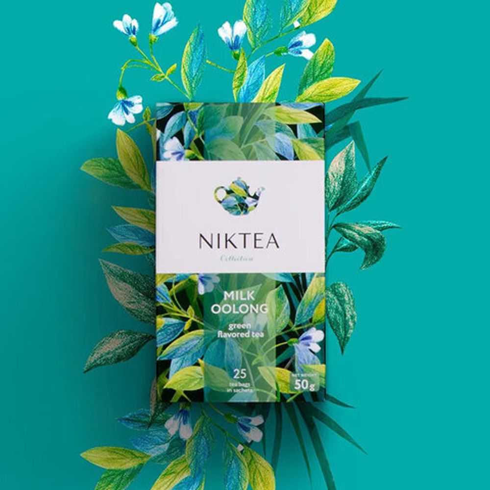 Чай NIKTEA "Milk Oolong" зеленый, 25 пакетиков в конвертах по 2 г, TALTHA-DP0059