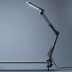 Настольный светильник ЭРА NLED-507-8W-W светодиодный на струбцине белый | Светодиодные настольные лампы