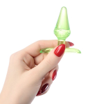 Зеленая анальная втулка 6,5см с ограничителем Toyfa Basic 881304-7