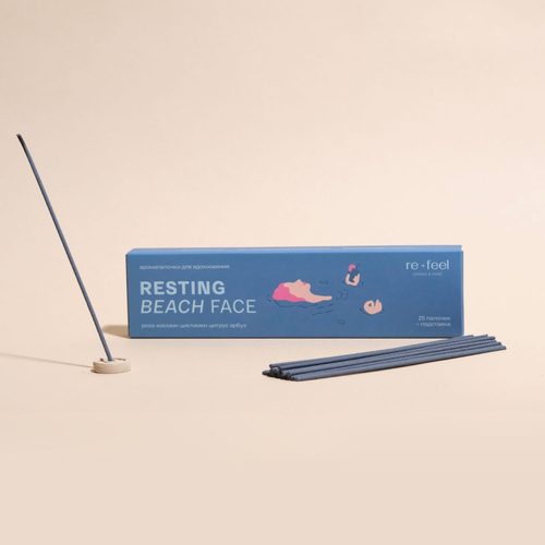 RE-FEEL "Resting beach face"  Аромапалочки с цветами и арбузом, 25 шт