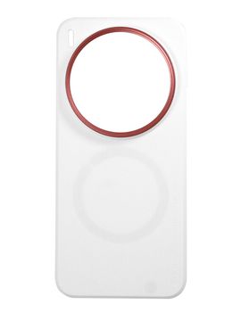 Защитный чехол для Vivo X300 Pro c MagSafe белый с красным кольцом (White-Red)