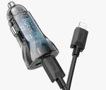 Автомобильное З/У Z47 Transparent Discovery Edition dual port QC3.0 car charger - transparent black