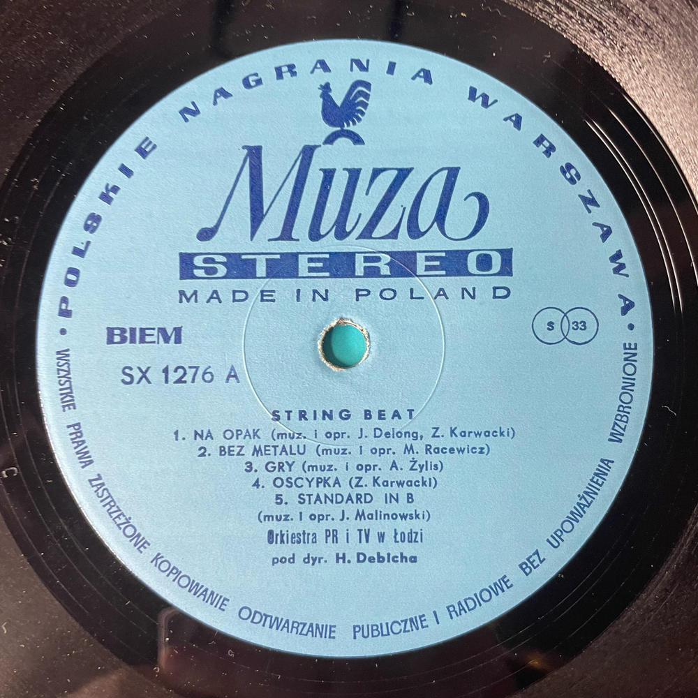 Винтажная виниловая пластинка LP Orkiestra PR I TV W Lodzi Dyryguje Henryk Debich String Beat (Польша 1975)