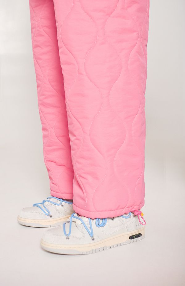 Брюки стёганые AT019 розовато-лиловые - фото 7