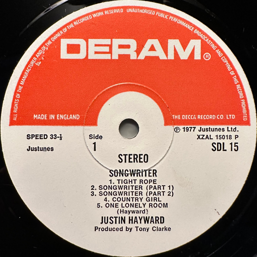 Justin Hayward - Songwriter (Англия 1977г.)