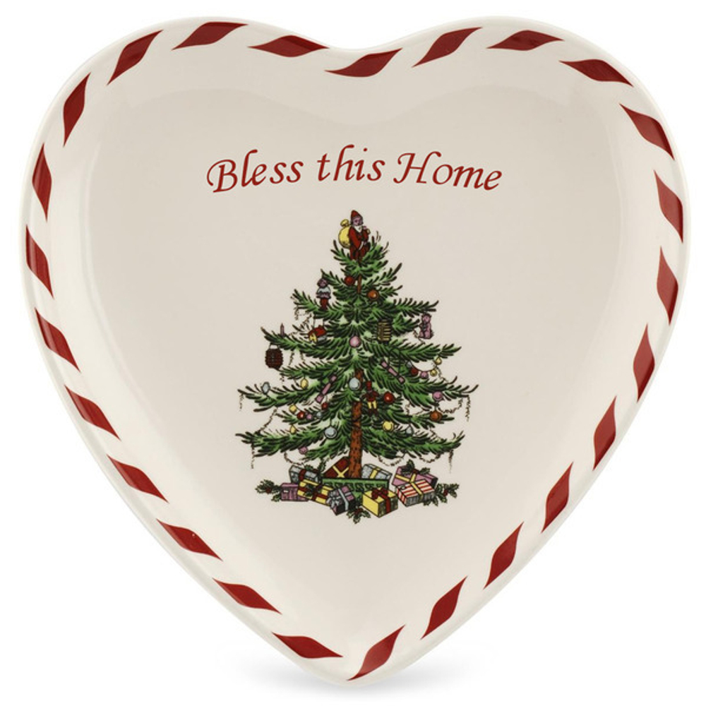 Блюдо-сердце 20см Spode Рождественская ель