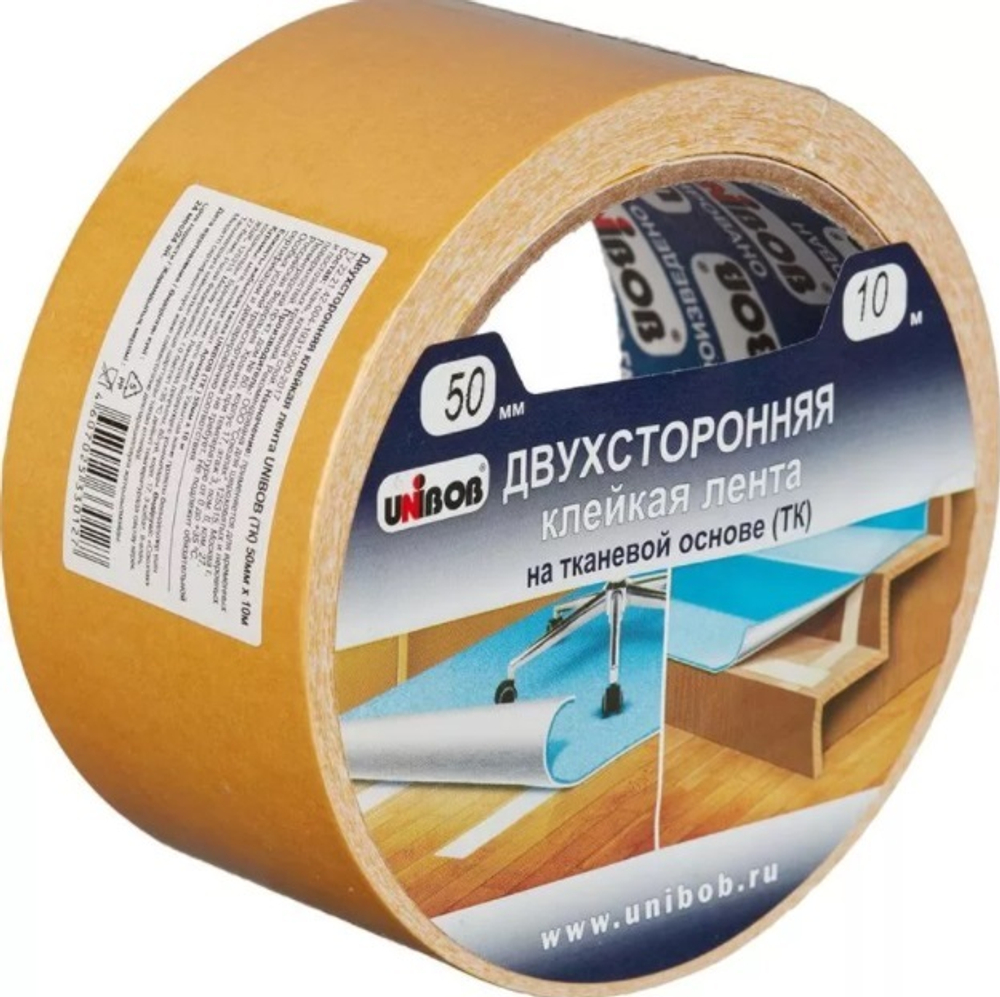 Скотч двухсторонний 50 * 10 м UNIBOB