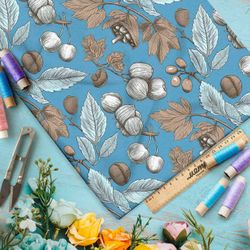 Ткань премиум атлас лесное разнообразие