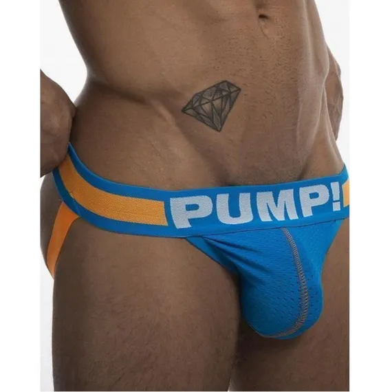 Мужские трусы джоки синие Pump Blue Jock H115-9