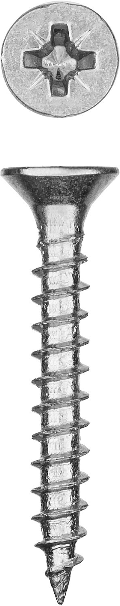 Саморезы СУ-Б универсальные, 30 x 5.0 мм, 6 000 шт, белый цинк, ЗУБР