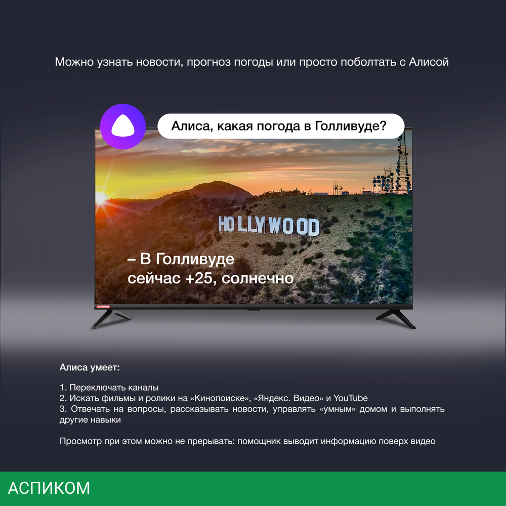 Телевизор LED Starwind 40" SW-LED40SG300