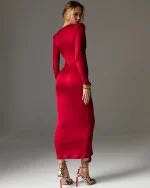 Платье Bilberry с узлом, Красный