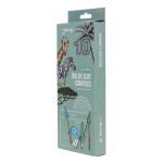 Готовальня 10 предметов "Африканские животные" металлический пенал