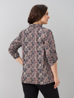 Рубашка Р-001/пьедепуль-черныйтерракот