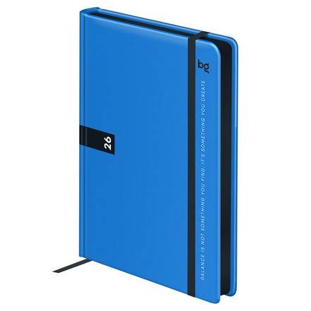 Ежедневник 2026г. А6, BG Monochrome. Ocean, кожзам, синий, soft touch, 176л