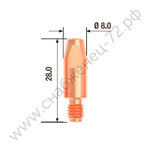 FUBAG Контактный наконечник M6х28 мм ECU D=0.9 мм (25 шт.)
