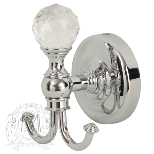 Крючок двойной Migliore Amerida ML.AMR-60.409.CR хром Swarowski