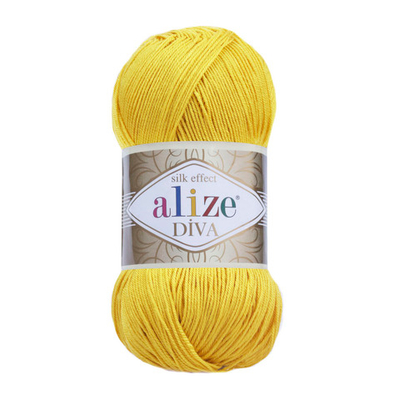 Пряжа Alize (Ализе) Diva / уп.5 мот. по 100 г, 350м, 110 цыпленок A
