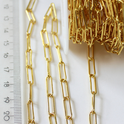 Цепь люкс позолота 14х4мм (10СМ)