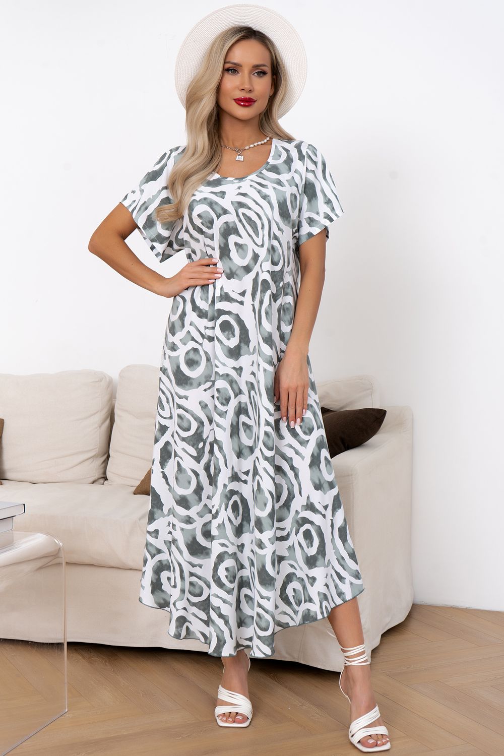 Платье Магия лета (полынь/белый) Р11-867/36 Nikol