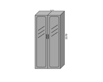 Пенал-витрина МАРТА 2 дв. 800 ПНВ-80