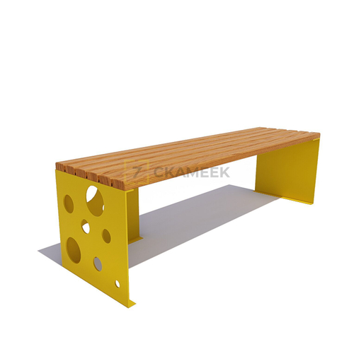 Скамейка уличная «Сыр» (2,0 м термоясень,30х60)