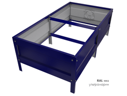 Оцинкованная грядка усиленная с полимерным покрытием RAL 5002 ультрамарин