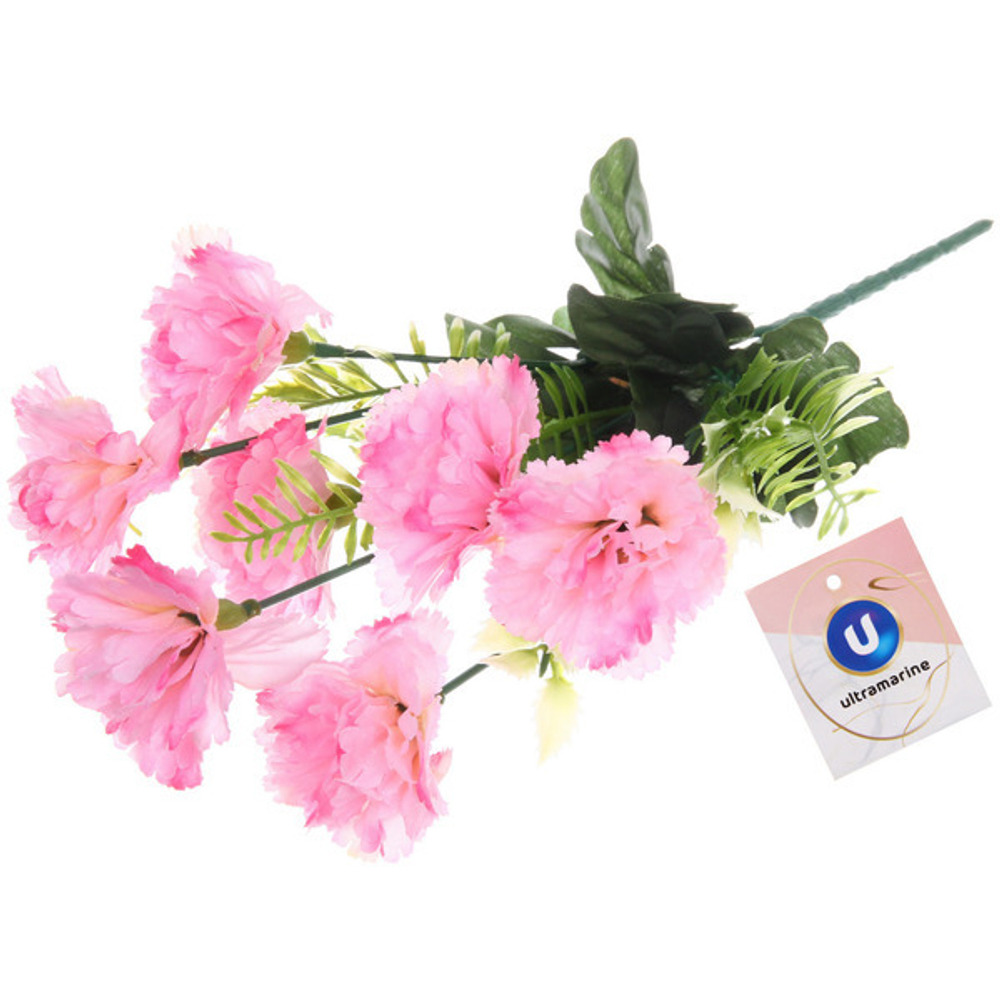 Искусственные цветы «Букет Гвоздик» 30см цвет бледно-розовый