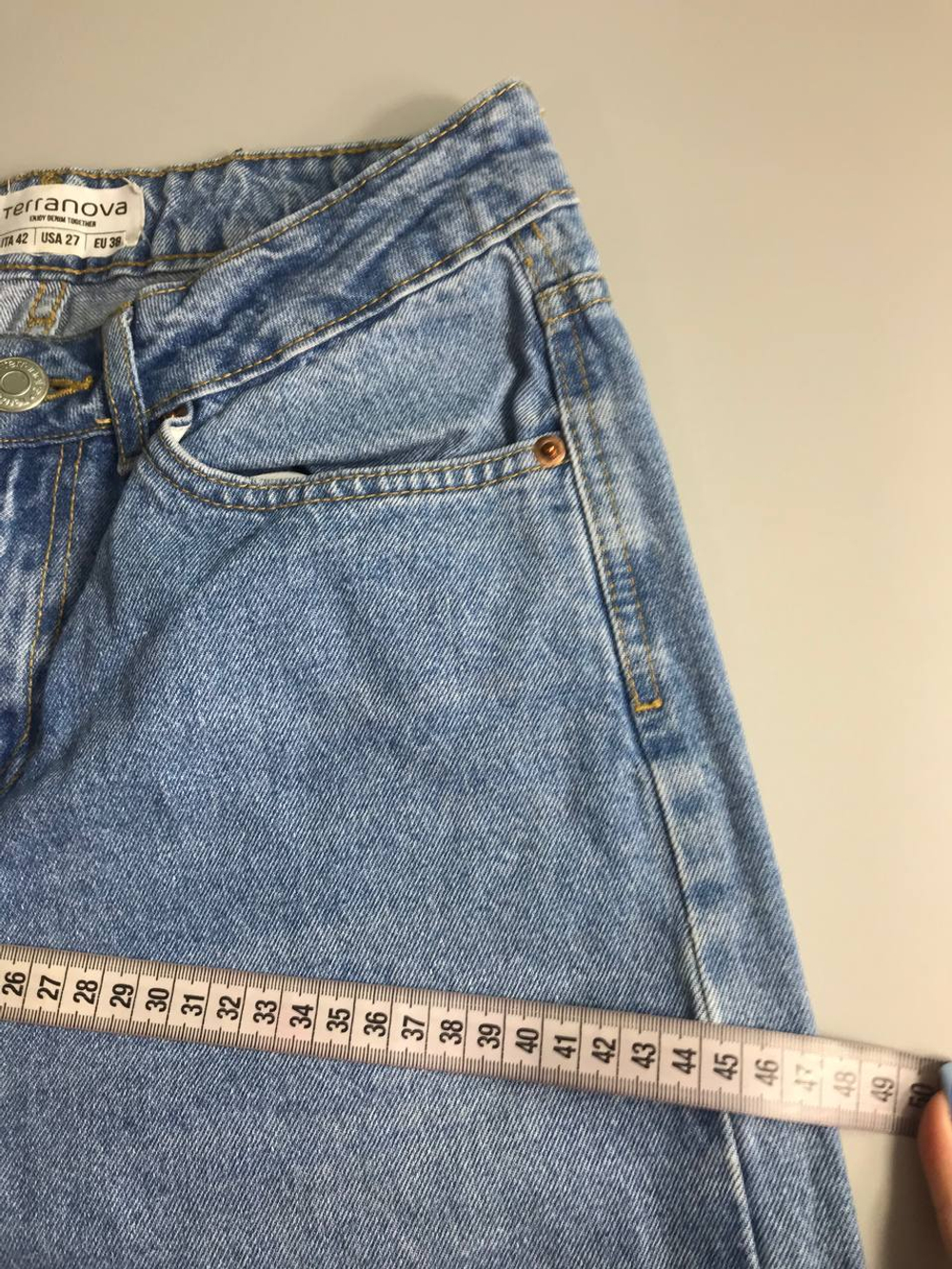 Джинсы Terranova свободного кроя, маркировка 38, визуально на 44 размер