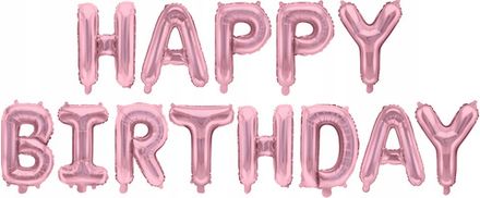 Набор букв Нappy Вirthday "Светло-розовый пастель" 41 см