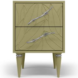 Тумба Арт Колор leaves Классик Сильвер Зеленая олива