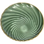 Тарелка стеклянная «Фьюжн» 16см изумрудный перламутр