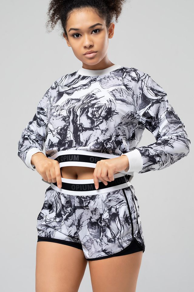 Топ MF-96 Черно-Белый