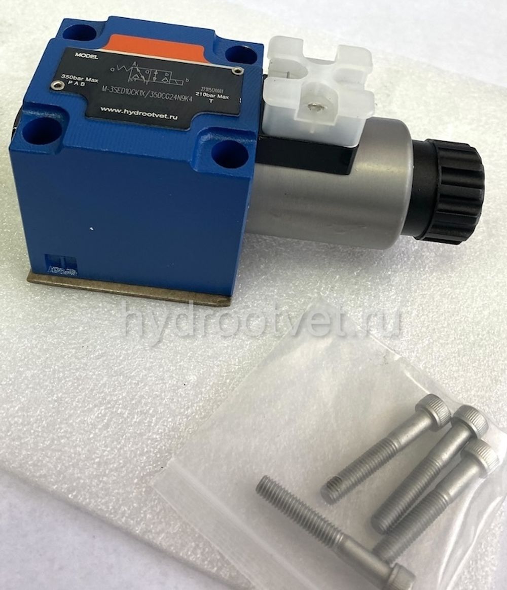 M-4SED10Y1X/350CG24N9K4 - Гидрораспределитель седельного типа Ду 10 с электроуправлением (на 350 бар), схема Y, уплотнение NBR