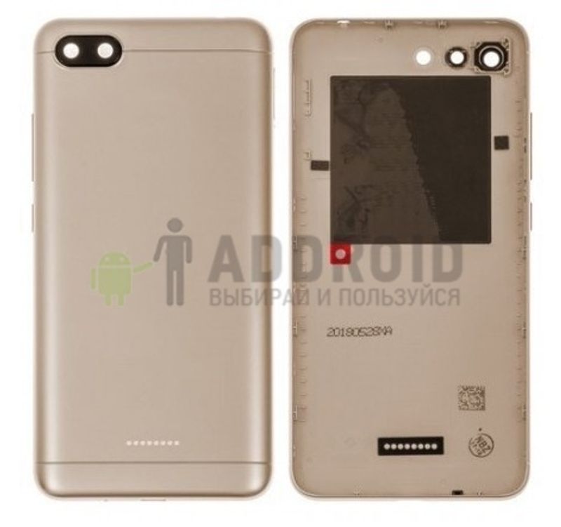 Задняя крышка для Xiaomi Redmi 6A Gold